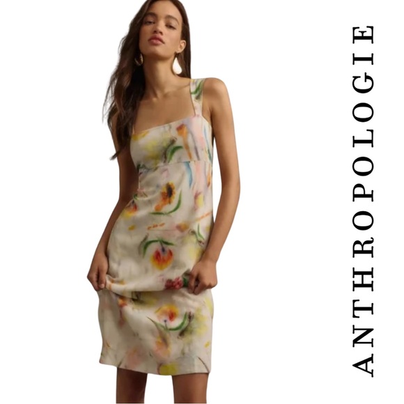Anthropologie Dresses & Skirts - NWT Anthropologie X Klaas Jonkman Sleeveless Square-Neck Linen Midi Dress XS